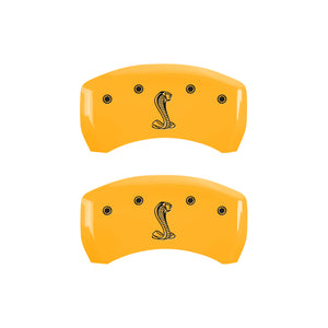 MGP Rear set 2 Caliper Covers Engraved Rear Tiffany Snake Yellow finish black ch