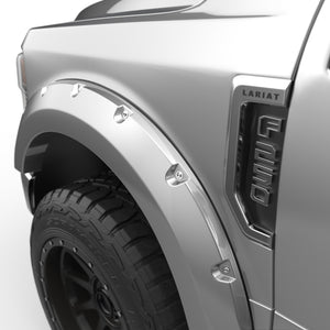 EGR 2017 Ford Super Duty Bolt-On Look Color Match Fender Flares - Set - Ingot Silver