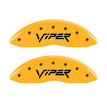 MGP 4 Caliper Covers Engraved Front Viper Rear Snake Yellow Finish Black Char 2002 Dodge Viper