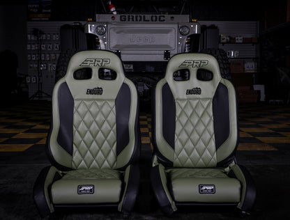 PRP 03-06 Jeep Wrangler TJ Enduro Elite Suspension Seat - Trek Edition - Black (Pair)