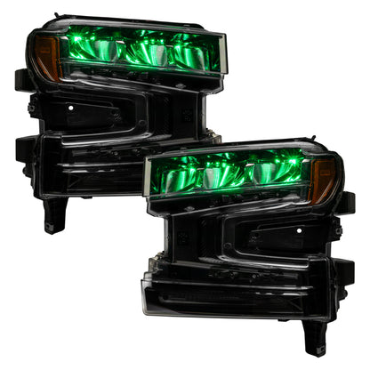 Oracle 19-21 Silverado/Sierra 1500 RGB Demon Eye Headlight Kit - w/o Controller