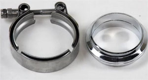 Granatelli 4.0in Flat Flanges w/V-Band Clamp