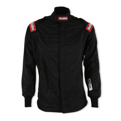 RaceQuip Black Chevron-5 Jacket SFI-5 - Small