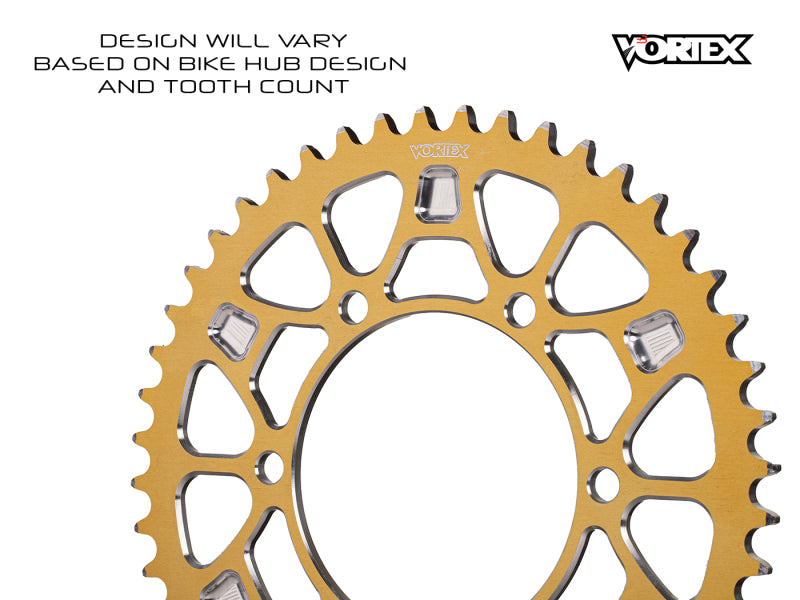 Vortex Racing V4 49 Tooth 520 Rear Sprocket - Gold
