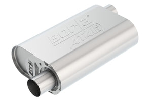 Borla CrateMuffler Stock SBC 283/327/350 ATAK 2.25in Offset/Offset 14inx4.35inx9in Oval Muffler