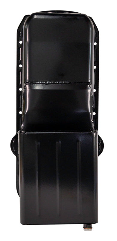 Moroso Pre-80 Chevrolet Small Block (w/Driver Side Dipstick) Wet Sump 6qt 9in Steel Oil Pan - Black