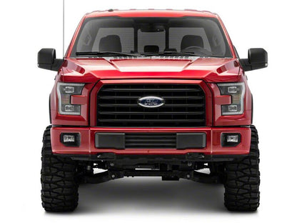 Raxiom 15-17 Ford F-150 LED Projector Headlights with LED Amber DRL- Black Housing- Clear Lens