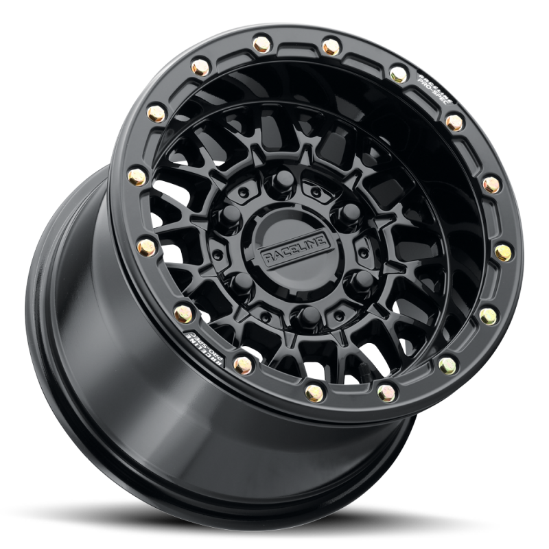Raceline A15 Omega 15x7in / 6x139.7 BP / 38mm Offset / 78.1mm Bore - Gloss Black