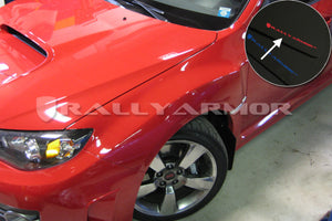 Rally Armor 08-11 Subaru STI (Hatch Only) / 11-14 WRX (Hatch Only) Black UR Mud Flap w/Red Logo