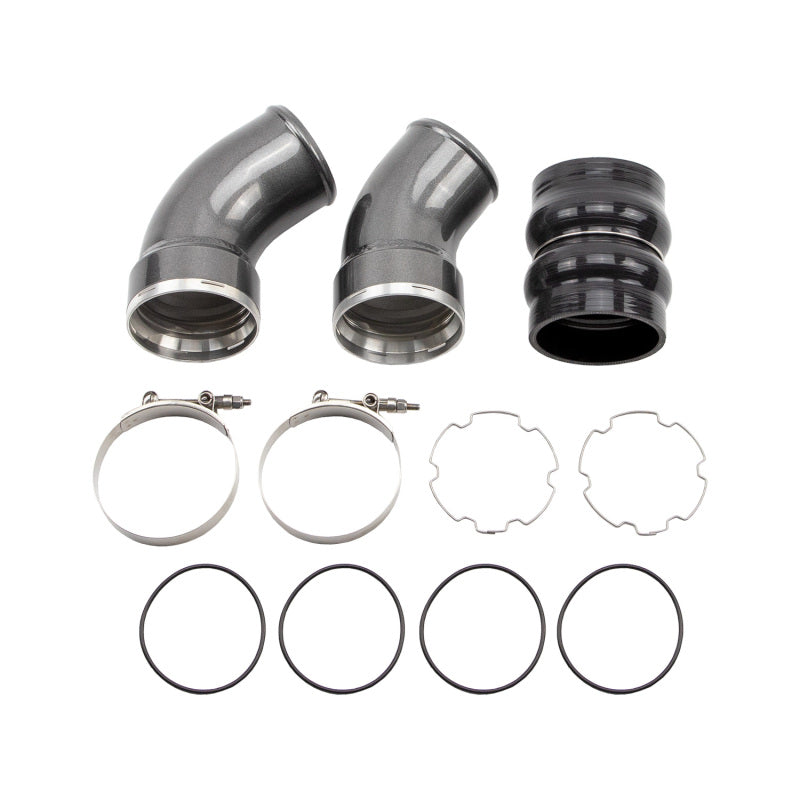 Wehrli 06-10 Chevrolet 6.6L LBZ/LMM Duramax Passenger Side 3.5in Intercooler Pipe - Bengal Silver