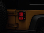 Raxiom 07-18 Jeep Wrangler JK Axial Series Lux LED Tail Lights- Blk Housing (Clear Lens)