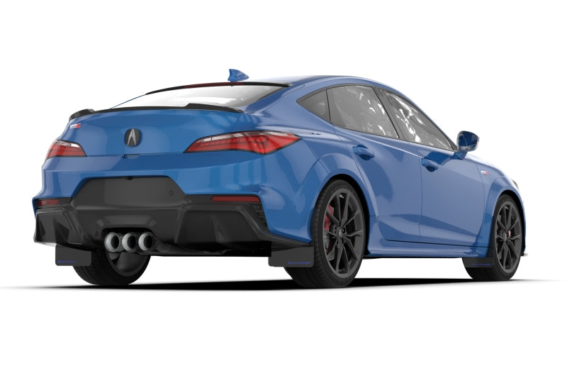 Rally Armor 23-25 Acura Integra A-Spec Black UR Mud Flap W/White Logo (No Drilling Req.)