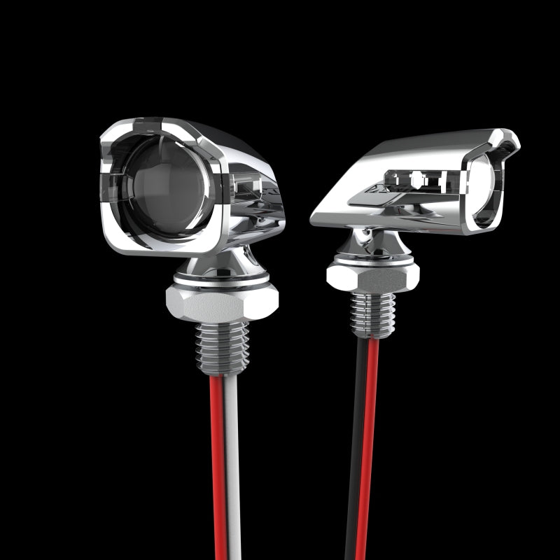 XK Glow Mini Turn Signal Front/Rear Chrome x4