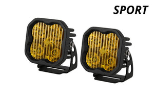 Diode Dynamics SS3 Sport ABL - Yellow Flood Standard (Pair)