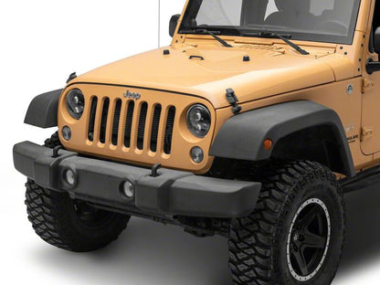 Raxiom 07-18 Jeep Wrangler JK Axial Series DB1 LED Headlights- Black Housing- Clear Lens