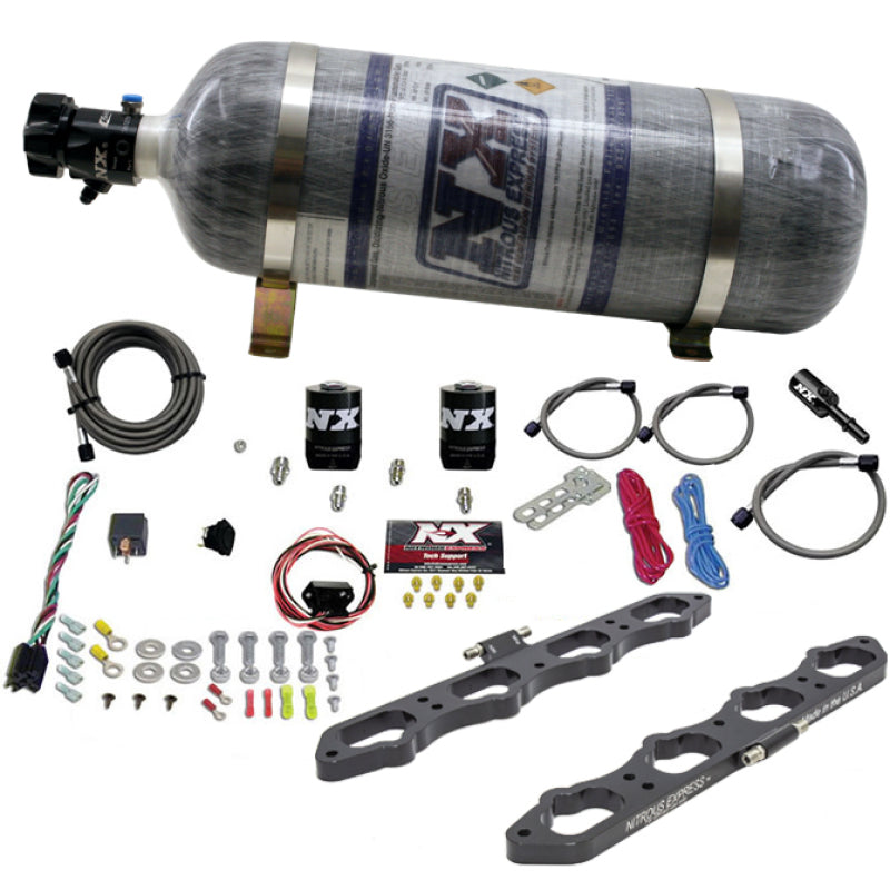 Nitrous Express 2018+ Ford 5.0L Coyote Wet Direct Port Plate System (w/12lb Bottle)