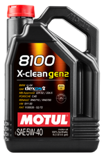 Motul 5L Synthetic Engine Oil 8100 X-CLEAN Gen 2 5W40