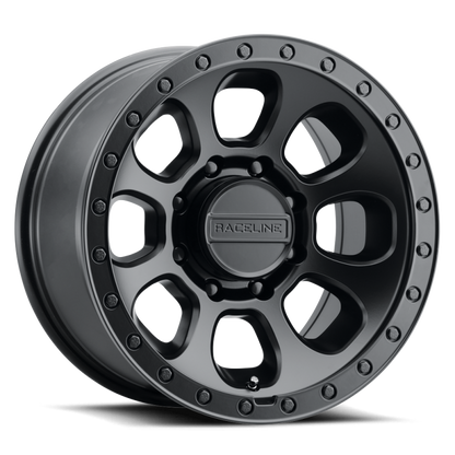 Raceline 961B Bolt 17x9in / 8x170 BP / -12mm Offset / 130.81mm Bore - Satin Black