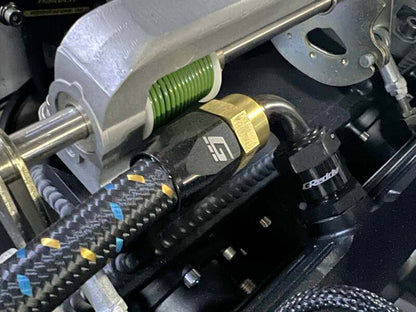 GReddy AN12 180 DEGREE HOSE END SWIVEL BLACK/GOLD ANODIZED