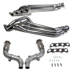 BBK 15-23 Ford Mustang GT 5.0 1-7/8in Headers w/High Flow Catted Mid Pipe (Silver Ceramic)