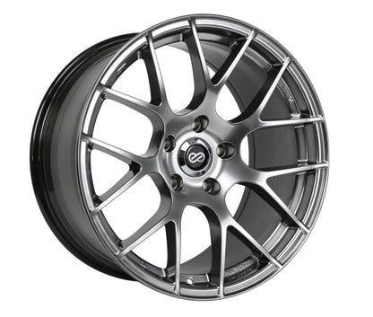 Enkei Raijin 19x9.5 35mm Offset 5x112 Bolt Pattern 72.6 Bore Dia Hyper Silver Wheel