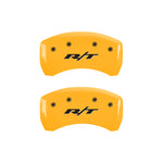 MGP 4 Caliper Covers Engraved Front & Rear RT1-Truck Yellow Finish Black Char 2007 Dodge Charger