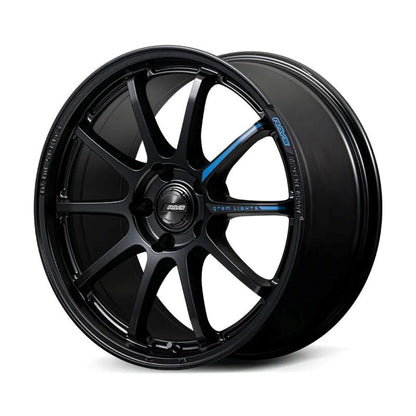 Gram Lights 57NR LIMITED II 18x9.5 +38 5-100 Semigloss Black Wheel w/ Black Cap/Stickers/Air Valve
