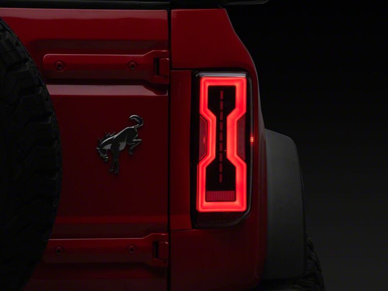 Raxiom 21-26 Ford Bronco Axial Series LED Tail Lights- Black Housing- Clear Lens