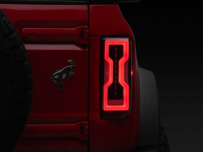 Raxiom 21-26 Ford Bronco Axial Series LED Tail Lights- Black Housing- Clear Lens