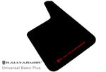 Rally Armor Universal Fit (No Hardware) Basic Plus Black Mud Flap w/ Red Logo