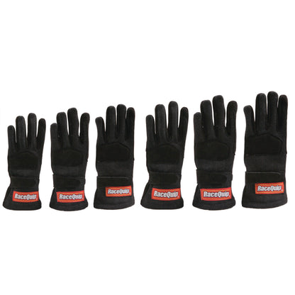 RaceQuip Black 2-Layer SFI-5 Glove Kid - XXXS K5