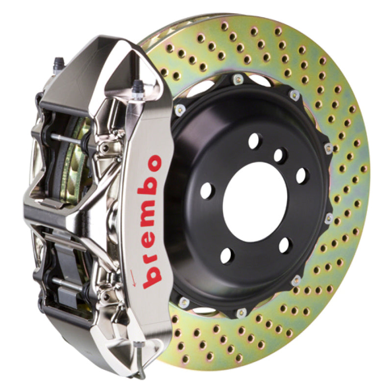 Brembo 80-89 930 Front GTR BBK 6 Piston Billet355x32 2pc Rotor Drilled- Nickel Plated