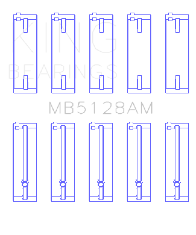 King Engine Bearings Isuzu 4XE1/4XF1/4XC1T (Size STD) Main Bearing Set