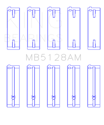 King Engine Bearings Isuzu 4XE1/4XF1/4XC1T (Size STD) Main Bearing Set