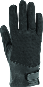 River Road Pecos Leather Mesh Gloves Black - Small