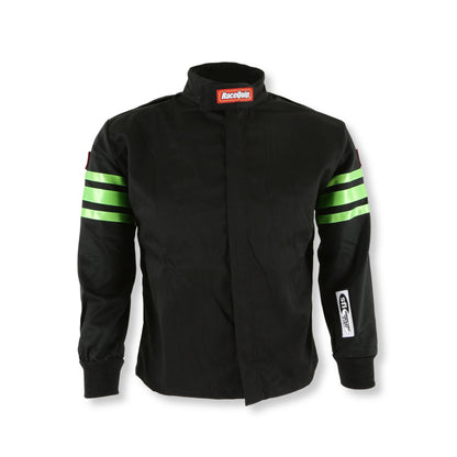 RaceQuip Green Trim SFI-1 JR. Jacket - Kids Large