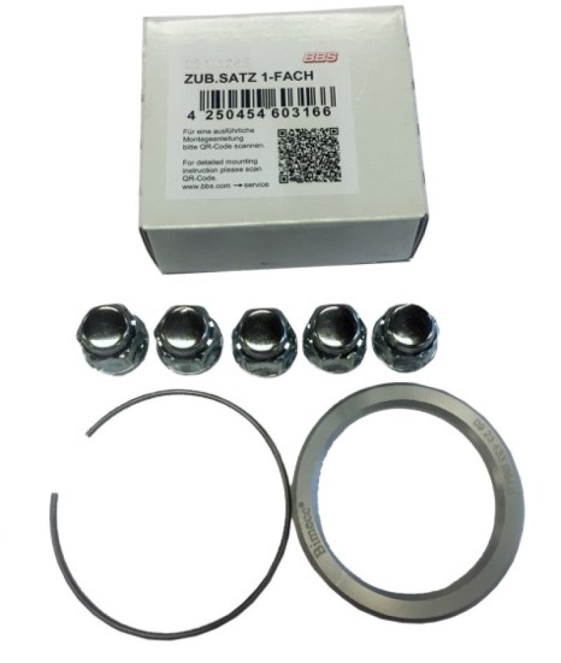 BBS PFS KIT - Kia / Deawoo - Includes 70mm OD - 56mm ID Ring / 70mm Clip / Lug Nuts