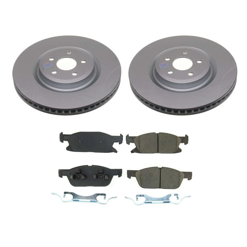 Power Stop 19-22 Ford Edge Front Z17 Coated Brake Kit