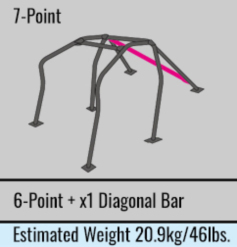 Cusco D1 Chromoly S15 7PT Blue Roll Cage