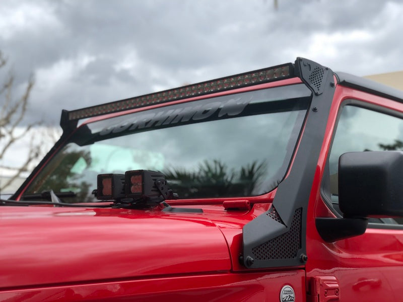 Go Rhino 18-20 Jeep Wrangler JL/JLU/Gladiator JT XE Windshield Light Bar Mount - 50in Single Row