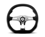 Momo Trek RSteering Wheel - Trek R/350 mm mmeter -  Black AirLeather/Brshd Al Spokes
