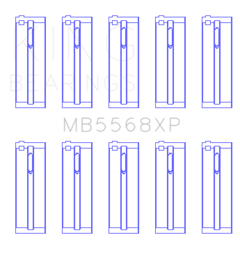 King Engine Bearings Acura D16A1/97-01 Honda H22A4/98+ F23A Performance Main Bearing Set - Size STDX