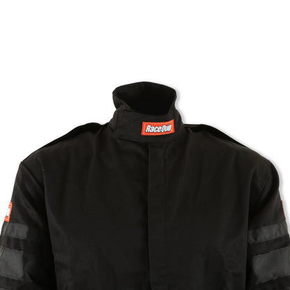 RaceQuip Black SFI-1 1-L Suit - Medium Tall
