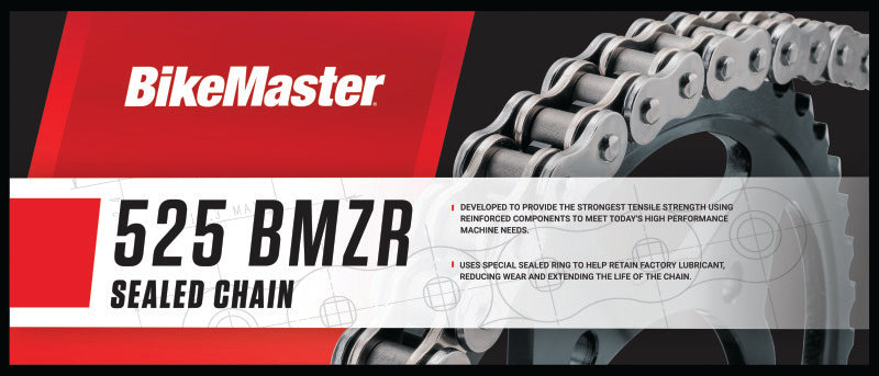 BikeMaster 525x120 BMZR Z-Ring Chain - Chrome/Chrome