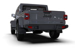 Rally Armor 19-24 Jeep JT Gladiator (Mojave/Rubicon) Black Mud Flap w/Grey Logo