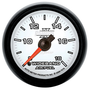 Autometer Phantom II 52mm Full Sweep Electronic 8:1-18:1 AFR Wideband Air/Fuel Ratio Analog Guage