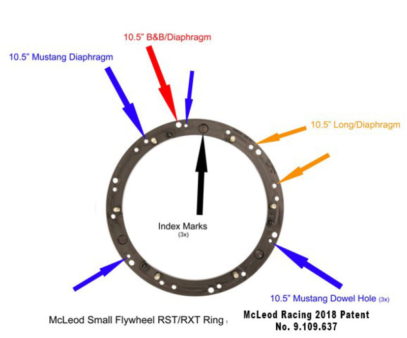 McLeod Racing RST HD Twin - For Small Diameter Flywheel - Black Ring - 1-1/8 x 10 Spline