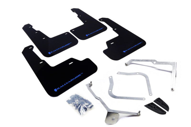 Rally Armor 15-21 Subaru WRX/STI Black UR Mud Flap w/Blue Logo