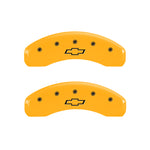 MGP 4 Caliper Covers Engraved Front & Rear Bowtie Yellow Finish Black Char 2004 Chevrolet SSR