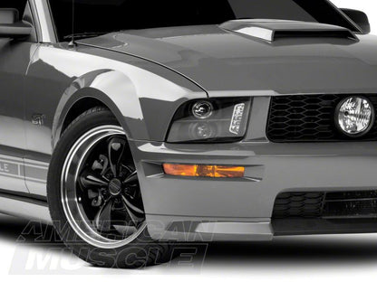 Raxiom 05-09 Ford Mustang Excluding GT500 LED Halo Projector Headlights- Black Housing (Clear Lens)